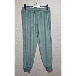 Secret Treasures Women's Aqua Velour Lounge Pants Relaxed Fit Drawstring Size L